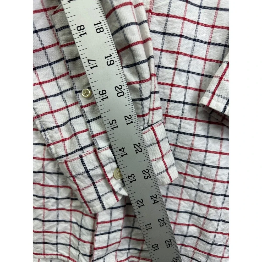 Ralph‎ Lauren Kids XL 18-20 Tattersall Check Button Down Shirt White Red Navy